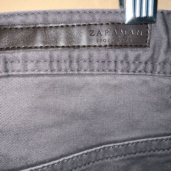 Zara Man Sport Wear Size 34 Basic Collection Gray Chino Pants - Picture 6 of 8